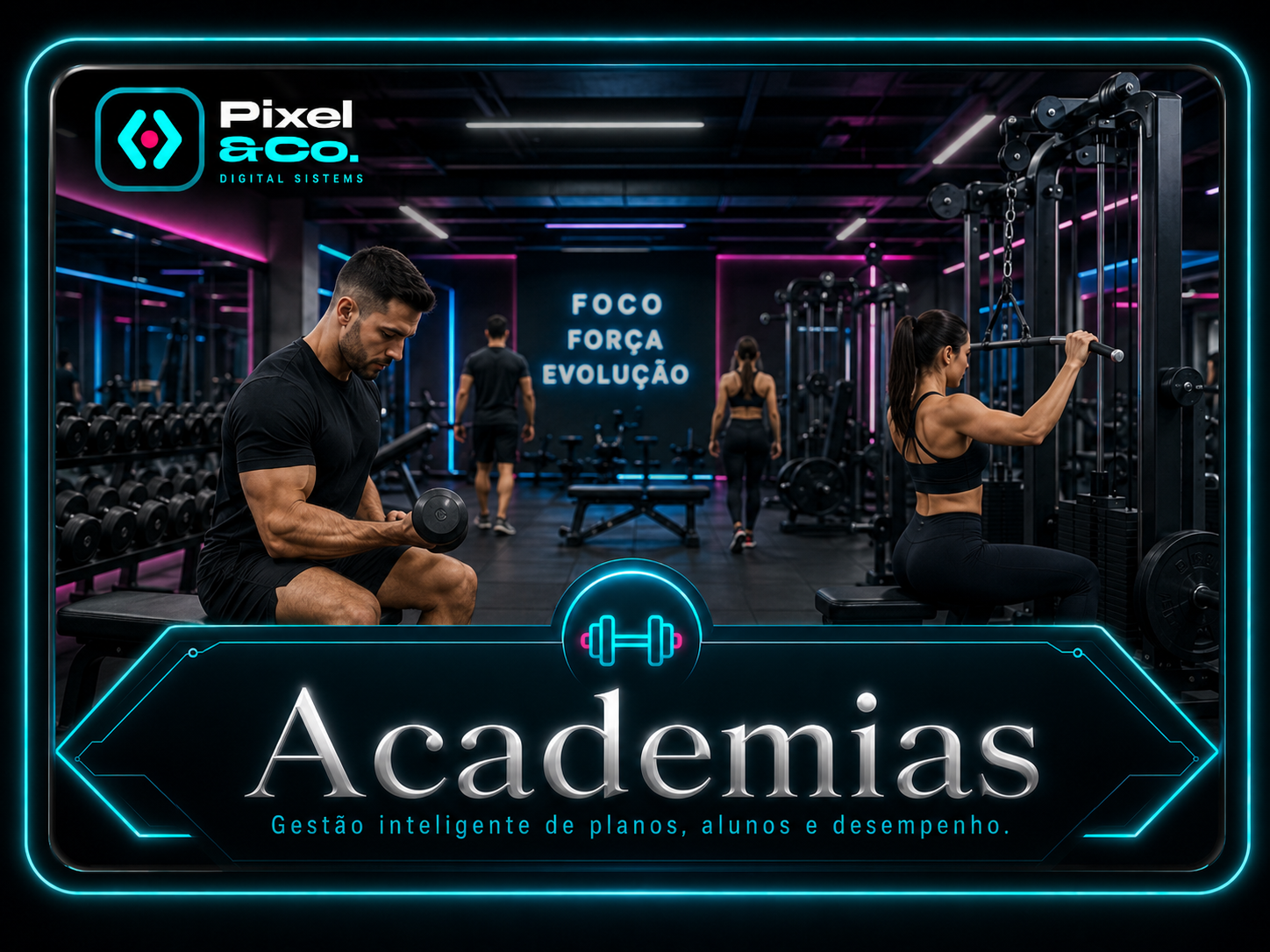Apresentação visual do segmento Academias