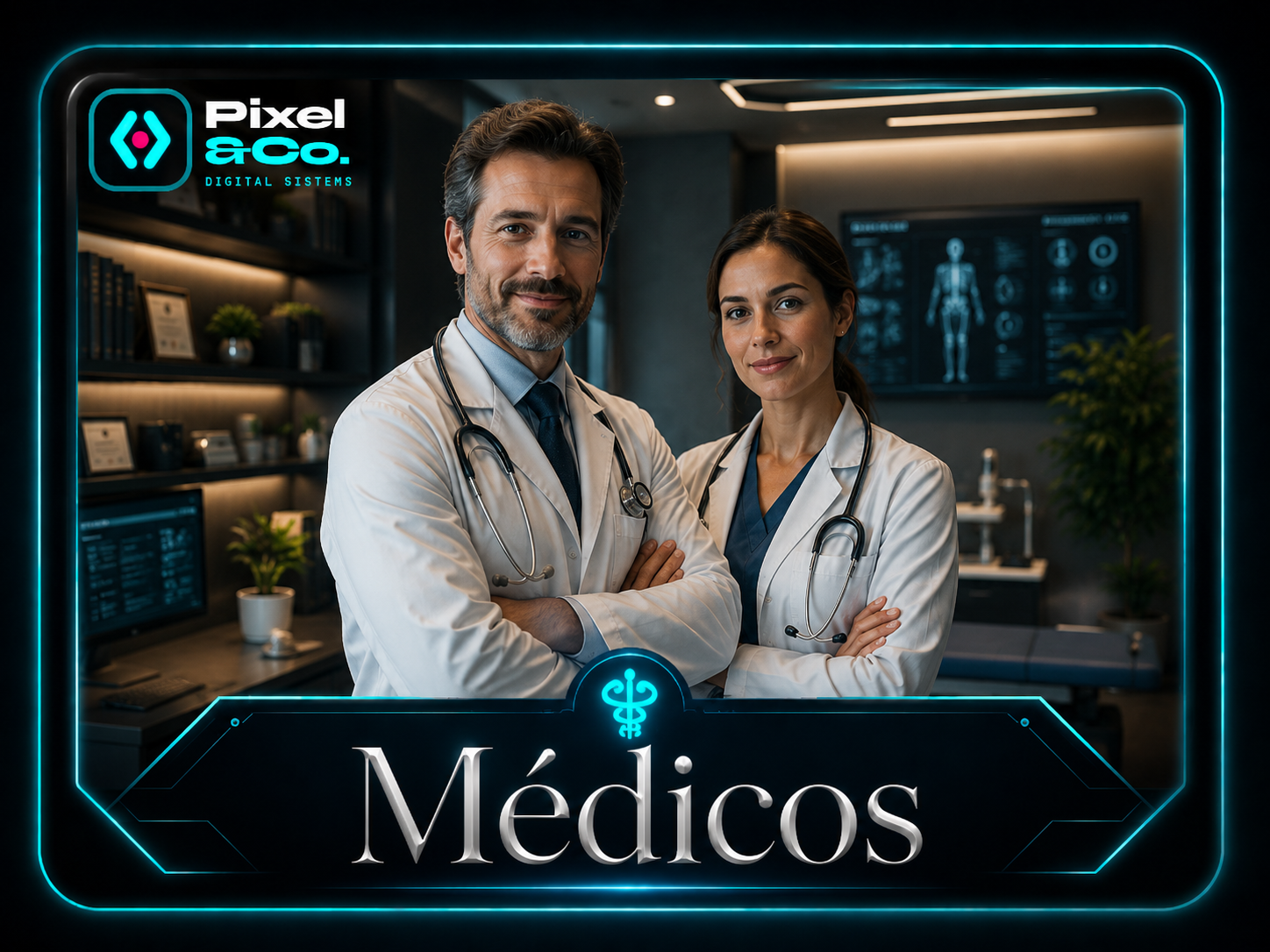 Apresentação visual do segmento Médicos