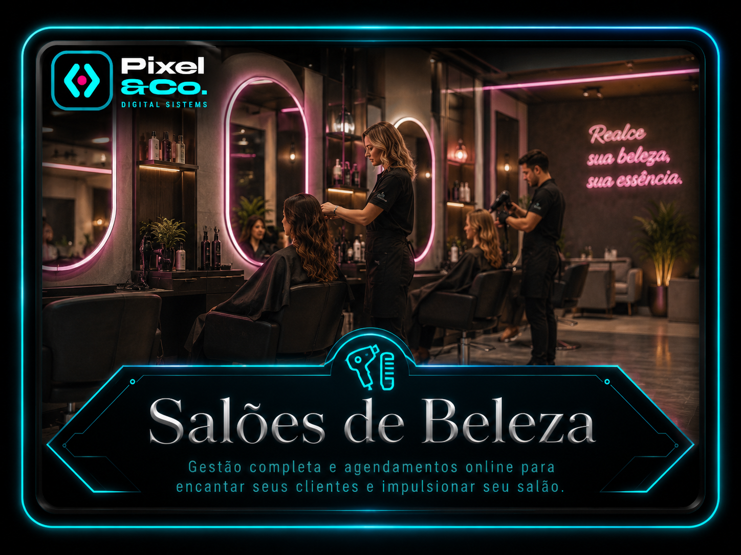 Apresentação visual do segmento Salões de beleza