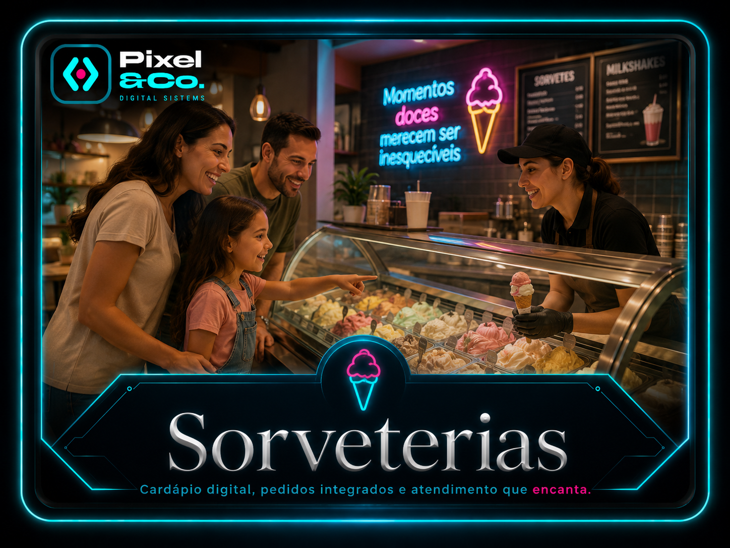 Apresentação visual do segmento Sorveterias